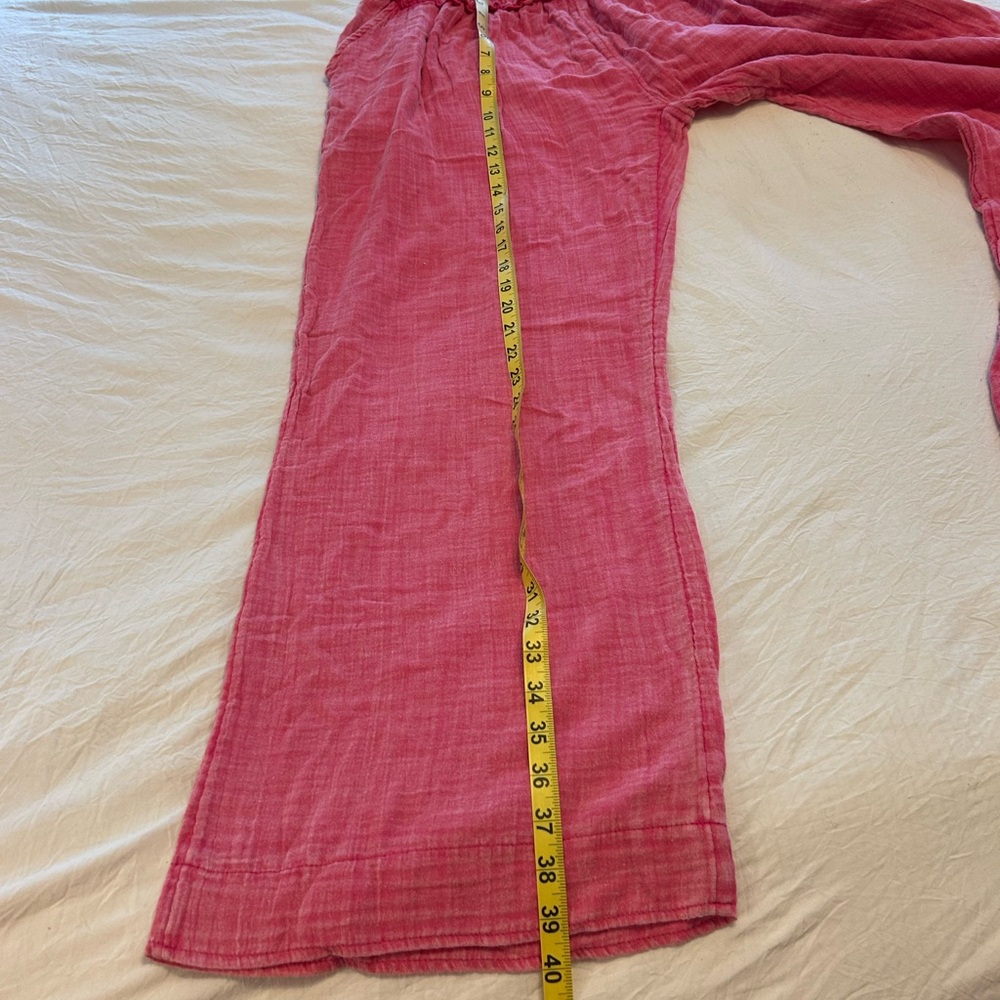 Bright Pink Smocked Waist Wide-Leg Pants Sz M NWT - Picture 10 of 16